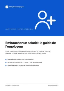Couverture du guide PDF « Embaucher un salarié : le guide de l'employeur »